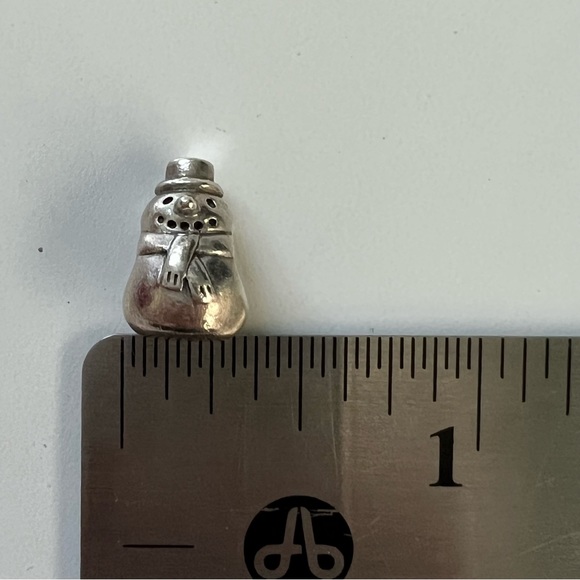 Pandora Charm Snowman Retired Christmas Sterling Silver 925 ALE, for Bracelet - Picture 5 of 8